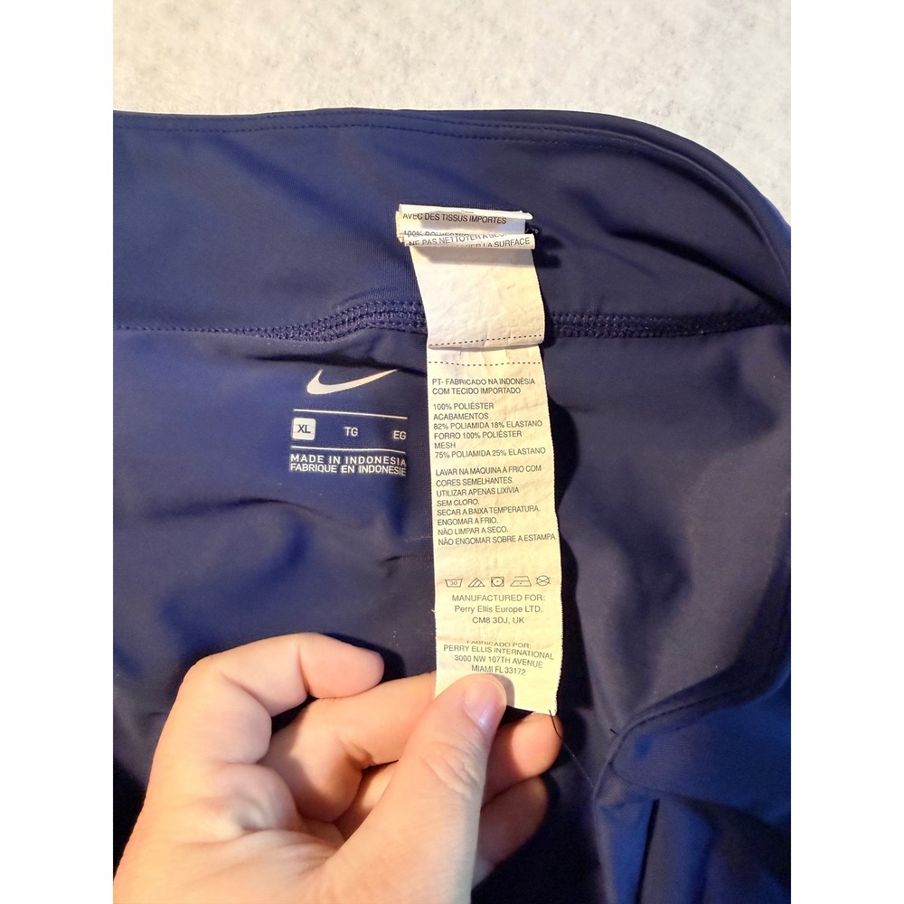 Nike Womens Navy Blue Athletic Tennis Golf Running Skort Size XL Zipper Pocket - Picture 5 of 7